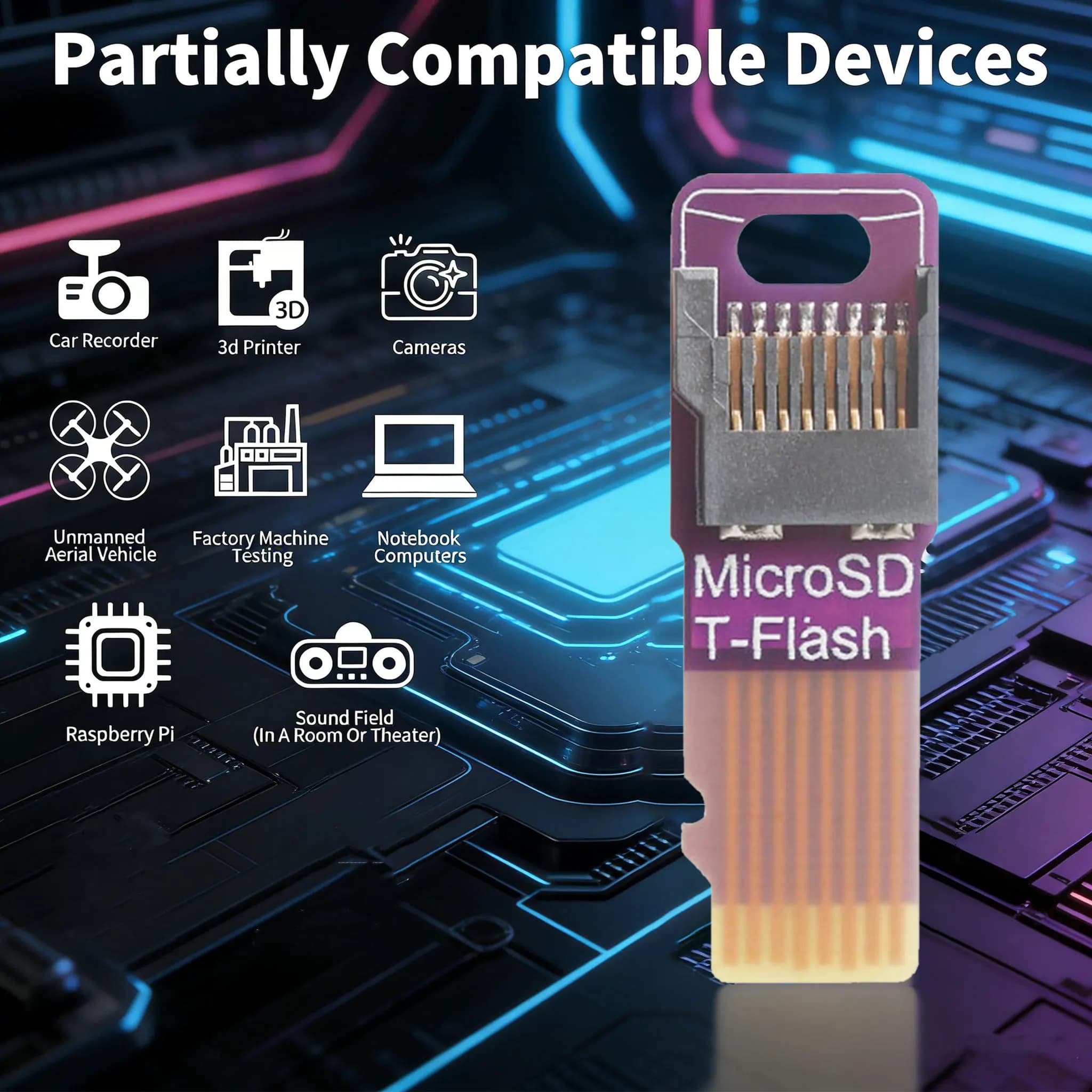 Kit Scheda di Memoria Micro SD TF con Adattatore di Estensione Maschio-Femmina e Lettore di Schede PCBA, Adatto per Laptop, Raspberry Pi, Fotocamere e Dash Cam