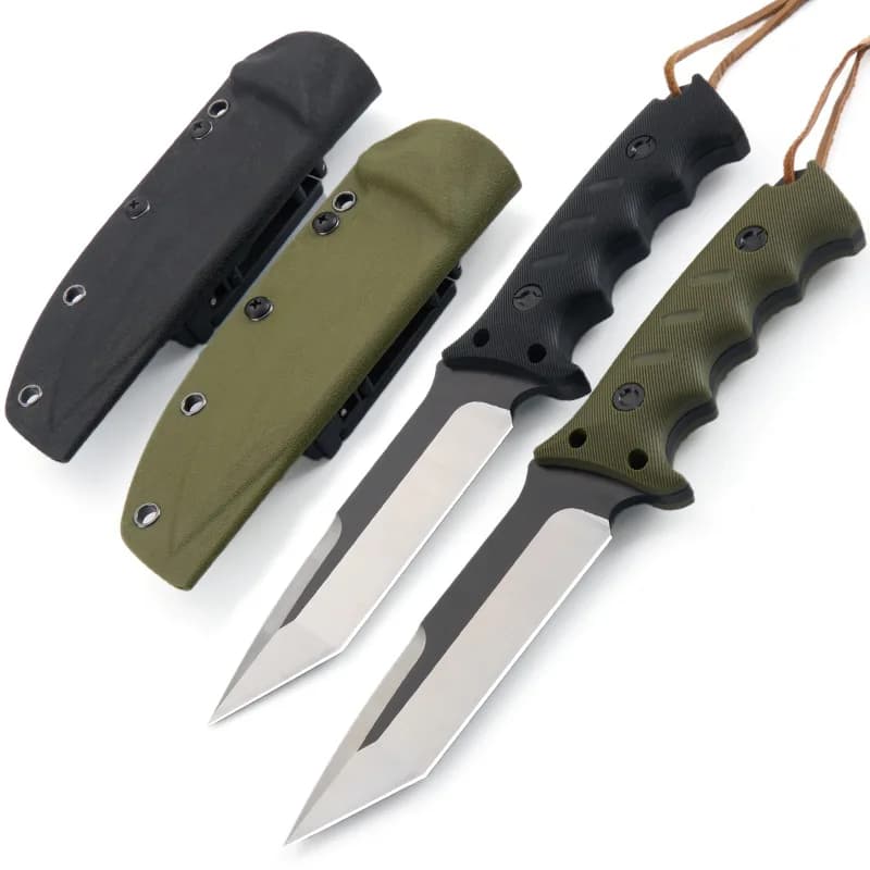 1PC Outdoor fixed blade knife, anti-slip handle design, portable, outdoor gear, adventure, mountaineering and hiking