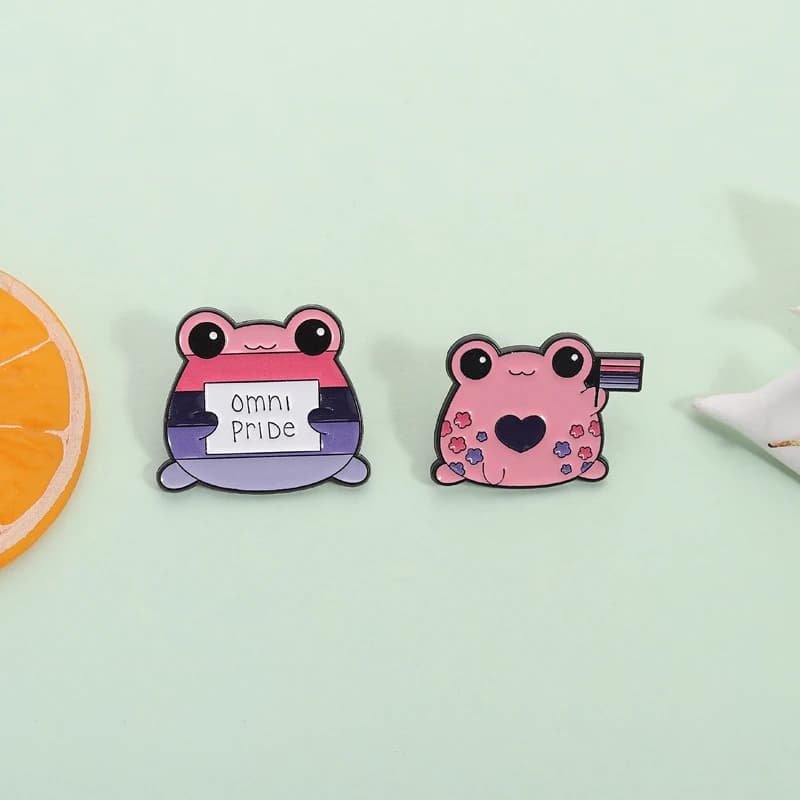 Colorful Cartoon Frog Enamel Pin Long Ago Brooch Lapel Cute Backpack Badge Fashion Jewelry Accessories Gift for Friends