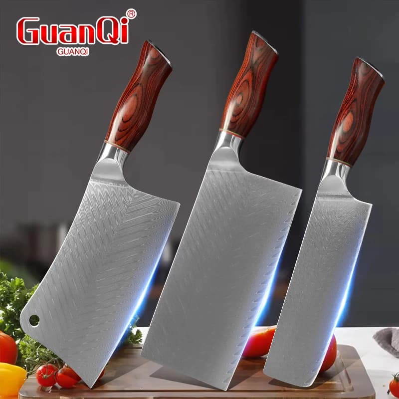 Professional Kitchen Knife 67 Layer Damascus Chef's Knife Wooden Handle Slicing Knife Cut Meat Cooking Kitchen Accessories