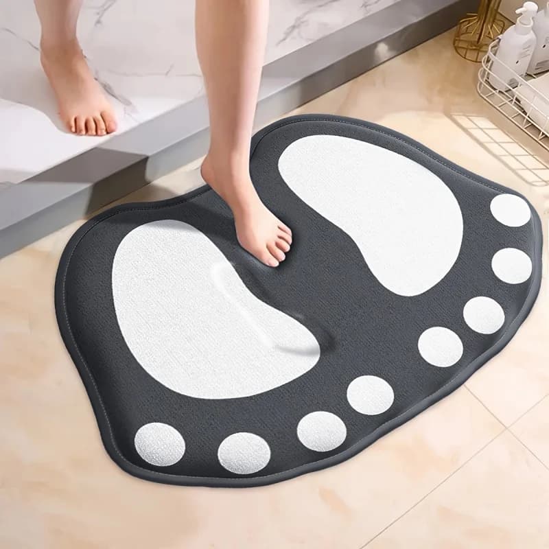 VIKAMA Tappeto da bagno con disegno di cartoni animati, tappetino assorbente per WC, tappetino antiscivolo, morbido e confortevole, decorazione per la casa