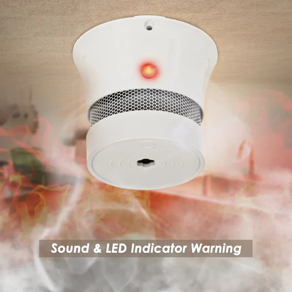 Allarme Antifumo Smart Zigbee WiFi Autonomo Yieryi, Sensore di Incendio 85Db, Sistema di Sicurezza Domestica con Notifica Push via App