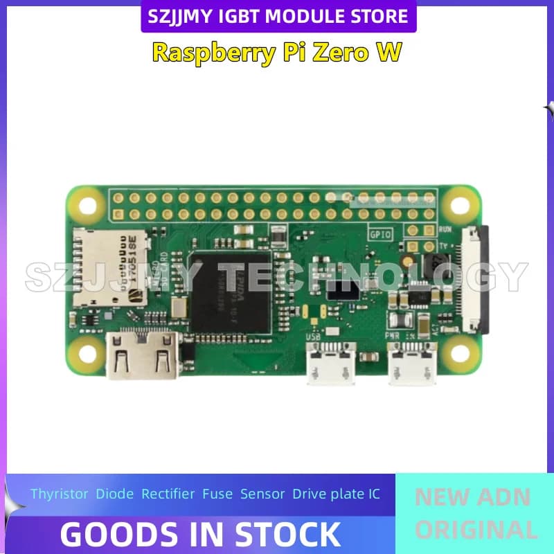 NUOVO ORIGINALE IN MAGAZZINO Raspberry Pi Zero W pi0 schermo inchiostro da 2,13 pollici + scheda SD + alimentatore + cavo adattatore