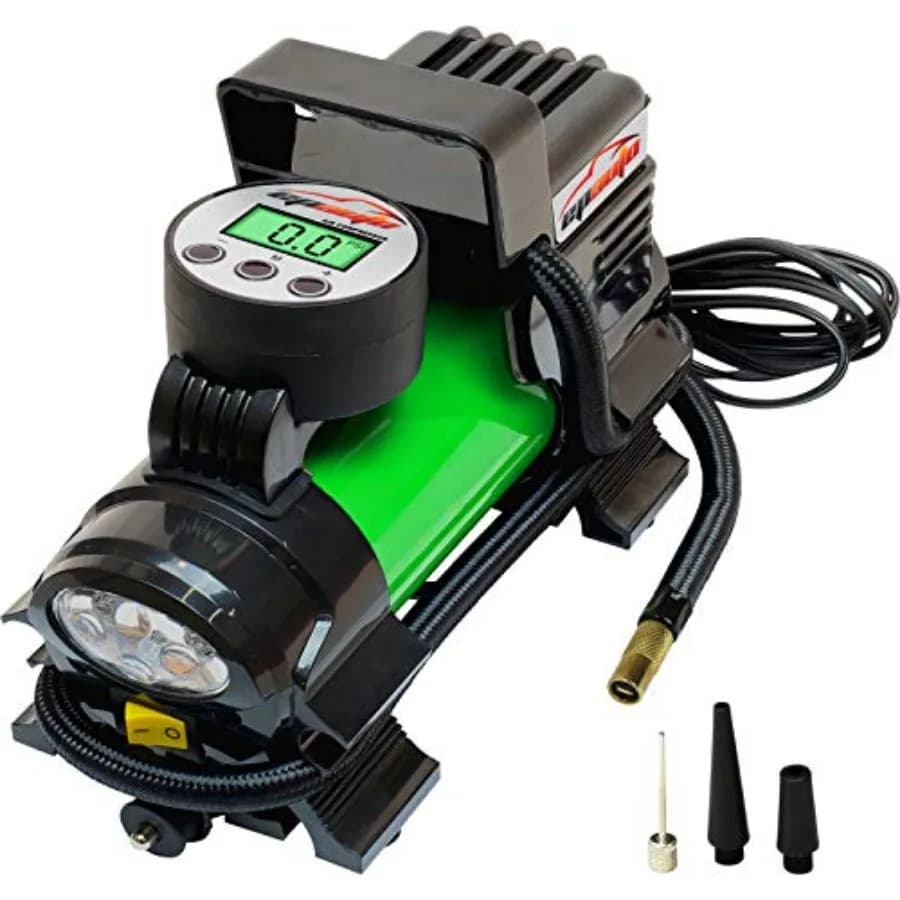 Compressore d'Aria Portatile 12V DC, Gonfiatore Digitale per Pneumatici