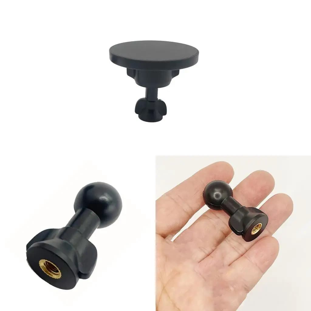 Universal 17mm Ball Head to 1/4 Nut Adapter Plastic Ball Head Adapter Simple Installs for Tripods & Phone Holder Mounts