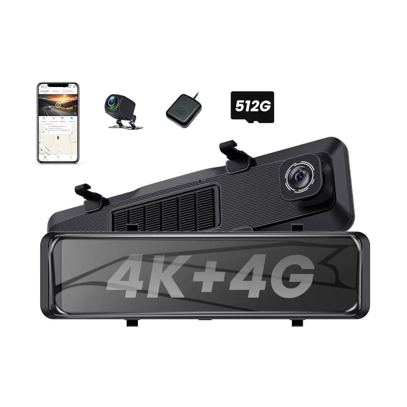 new 4G Car Dash Cam Front 4K and Rear1080P Dashcam with Gps ADAS BSD Dashcam Has Real Time Viewing 4g Car Camera for Universal C