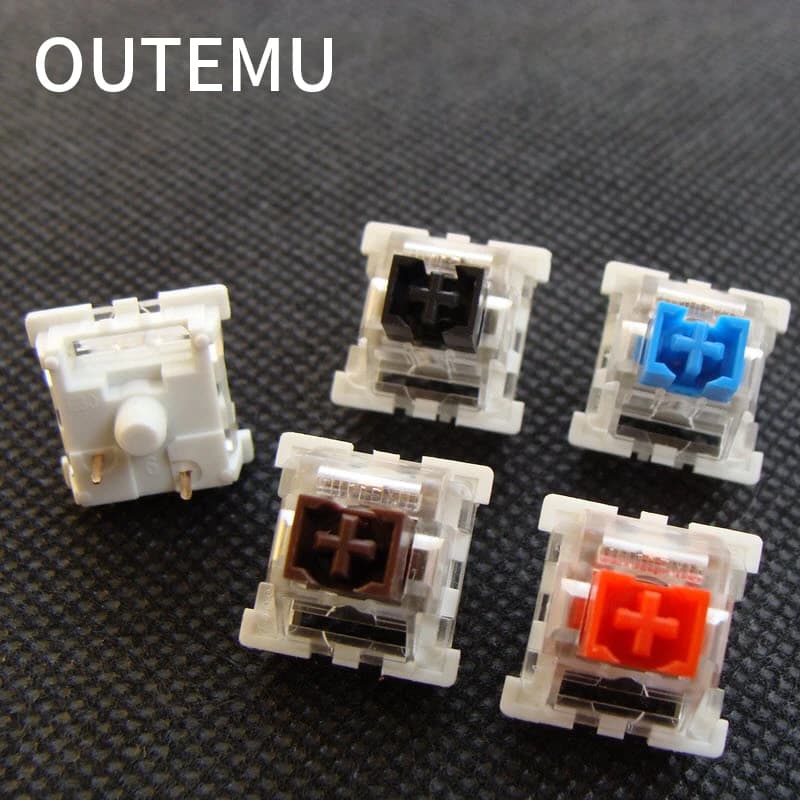 Switch Outemu per Tastiera 3 Pin Antipolvere Lineari Tattili Clicky Silenziosi per Tastiere Meccaniche MX Gaming Switch Fai da Te