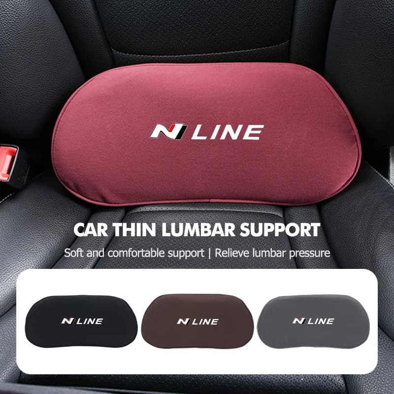 Car Seat Pillow Waist Protection Cushion Breathable Lumbar Support For Hyundai N Nline Tucson Kona Sonata Veloster i20 i30