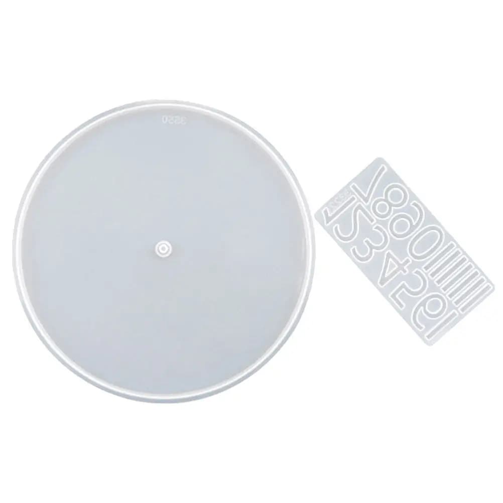 Set di Stampi in Silicone per Quadranti di Orologi Rotondi in Resina con Numeri Arabi, Facile da Sformare, per Orologi Fai-da-Te e Decorazioni per Ufficio