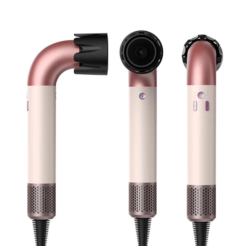 Asciugacapelli a tubo curvo Huaqiangbei 2026 ad alta velocità per uso domestico e professionale, con vento potente e silenzioso, per la cura dei capelli e asciugatura rapida