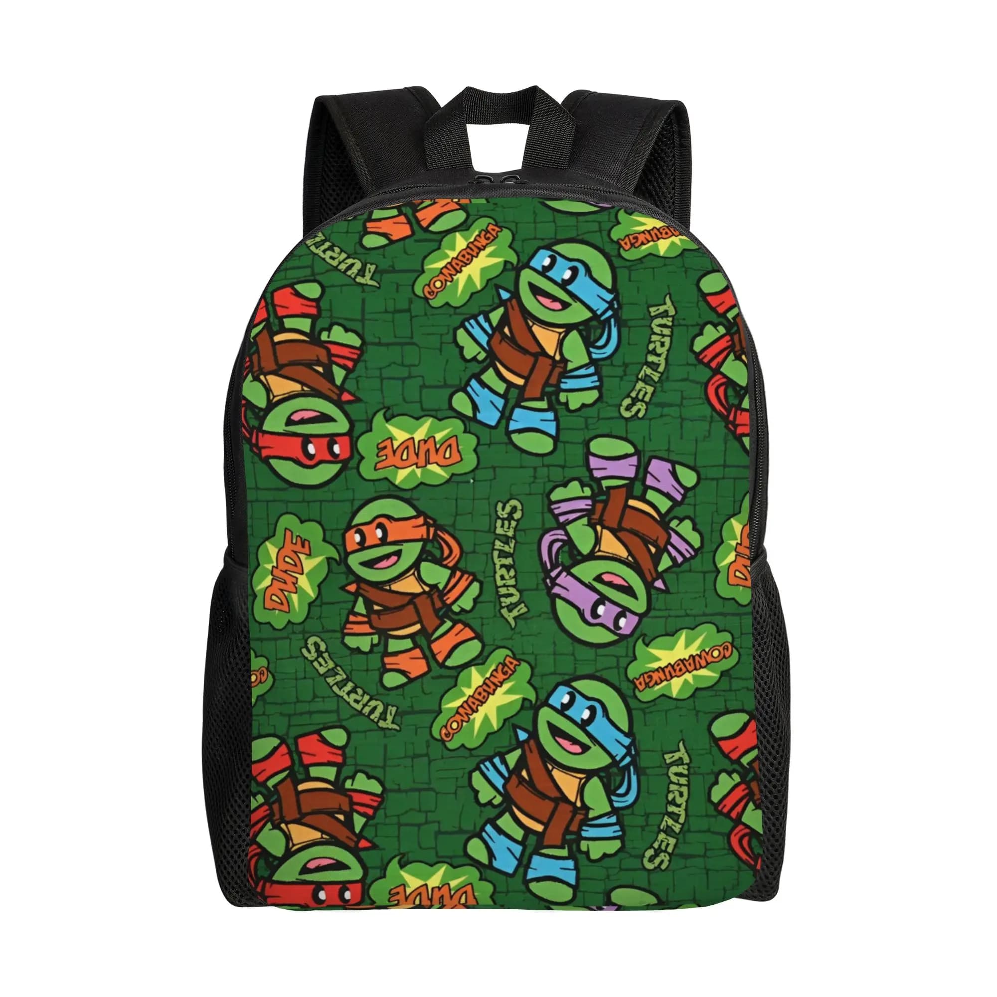 TMNT Cool Backpack Sports High School Hiking Travel Daypack per uomo e donna, borsa a tracolla da college