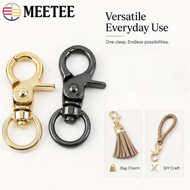 10-50Pcs 10/13mm Metal Swivel Lobster Clasp Carabiner Trigger Hook Bag Strap Wristlet Keychain Chain Purse Leather Jewelry DIY