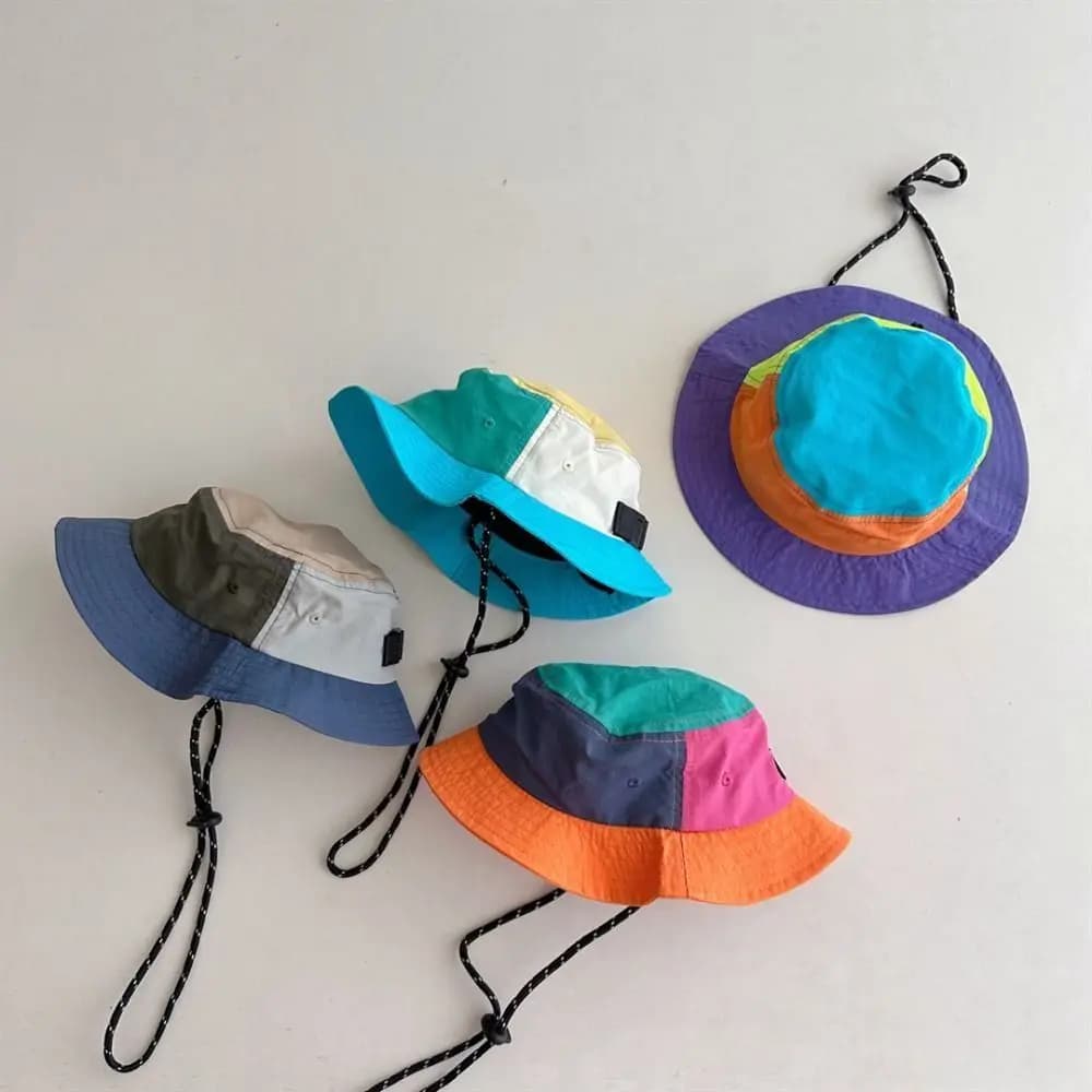 Korean Baby Children Bucket Cap Quick-dry Waterproof Sunscreen Hat Outdoor Summer Fisherman Caps Kids