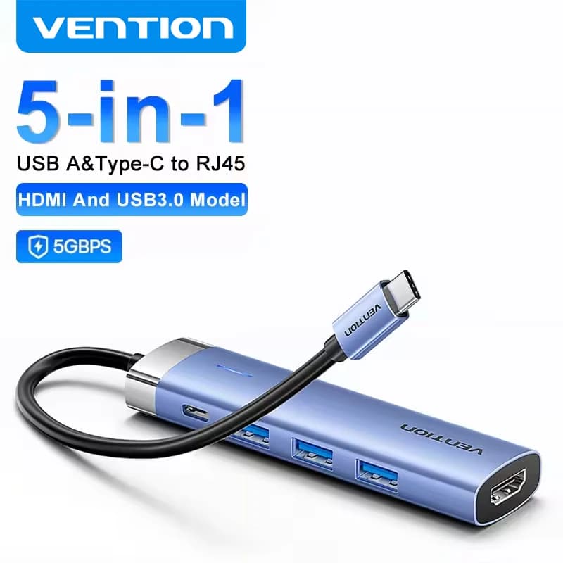 Vention USB C HUB 4K@30Hz HDMI USB 3.0 Adattatore da tavolo PD 100W Splitter di ricarica per Samsung Lenovo MacBook iPad Pro Laptop