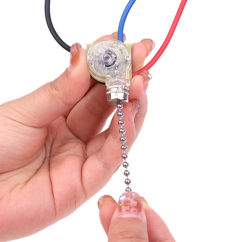 Ceiling Fan Switch Kit 3 Speed 3 Strand Wire Switch with Cable for DIY Accessories Electric Ratings 3/6A 1000VAC