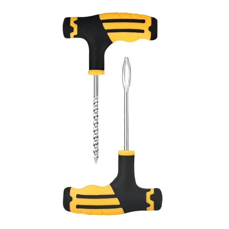 Nuovo kit di riparazione universale per pneumatici sottovuoto - Correzione di foratura di emergenza per auto/moto/bici/camion/SUV con e senza colla fissa portatile