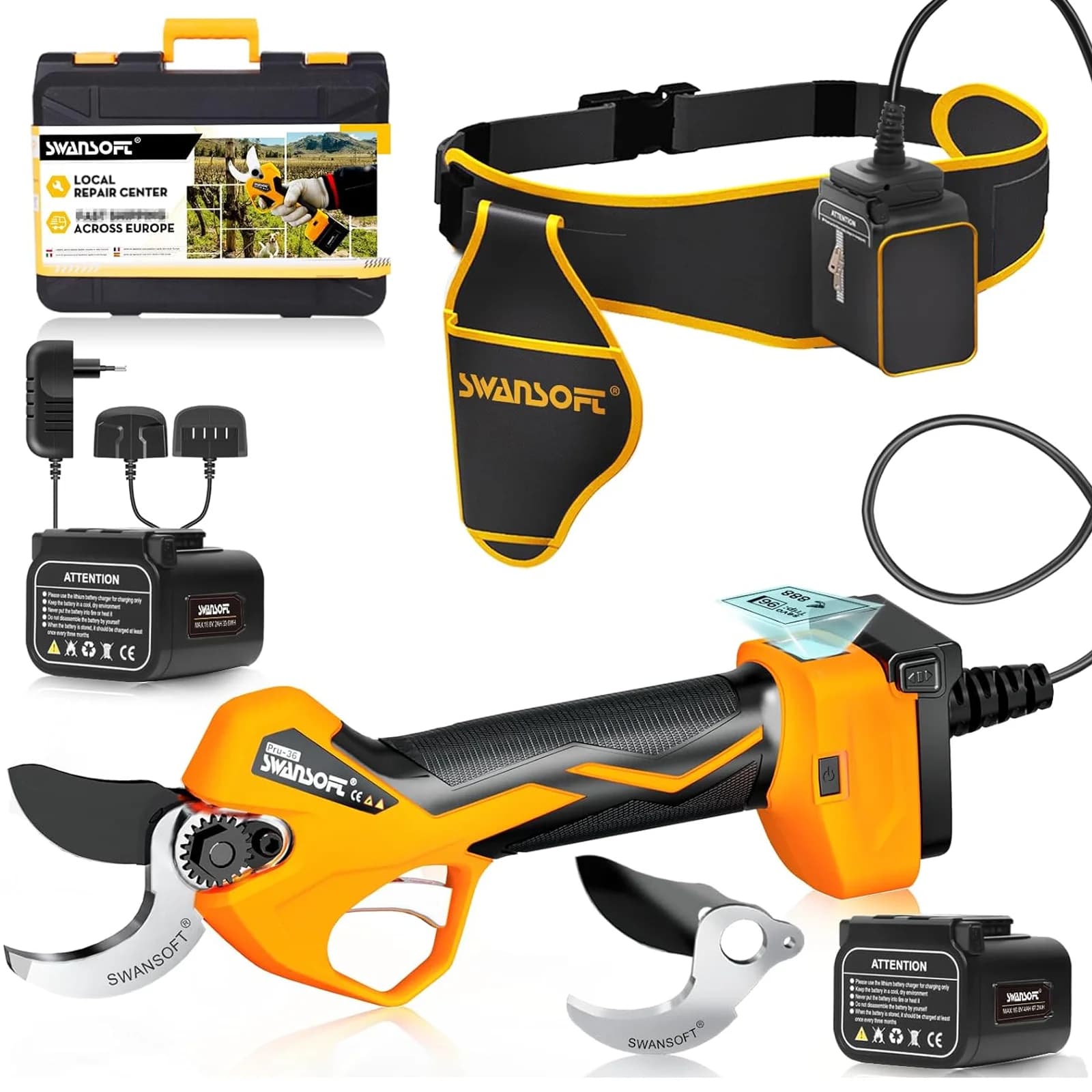 Swansoft PRU-36 battery electric shears, 36 mm professional electric shears with cutting and cutting function
