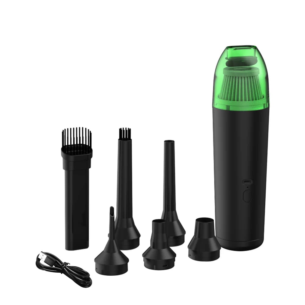 Aspirapolvere Portatile Wet & Dry con Motore Brushless, Soffiatore d'Aria a Batteria 2-in-1 per Auto, Macchina Elettrica con Aspirazione 12000Pa