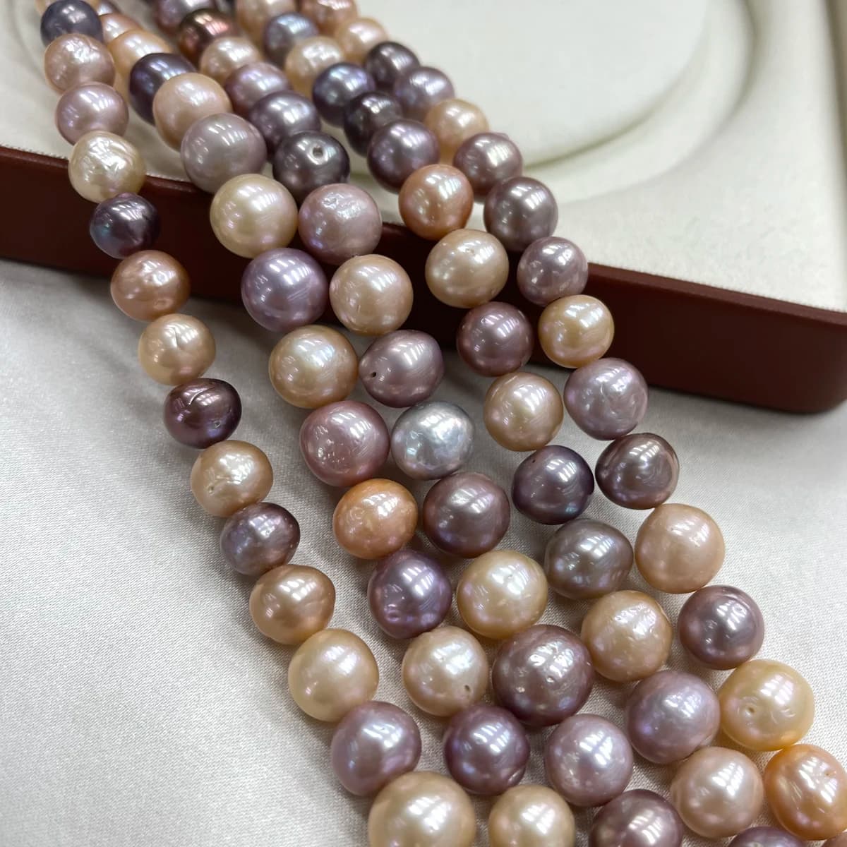 11-12mm Factory Wholesale Natural Freshwater Pearl Near-Round Mixed Color Jewelry Make DIY Necklace Earrings Bracelet Accessory