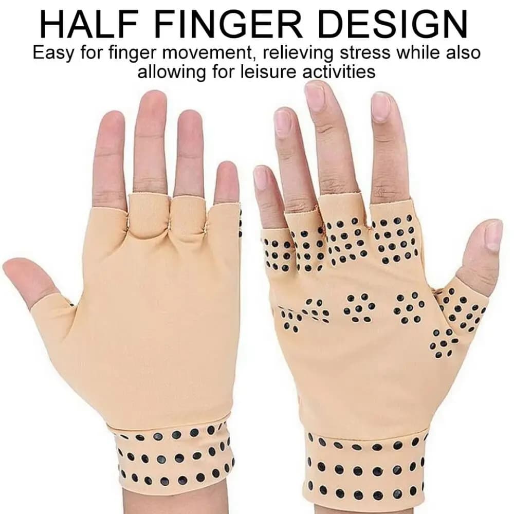 Magnetic joint gloves for arthritis Anti-elastic arthritis gloves UV Comfortable cycling guide gloves with exposed fingers