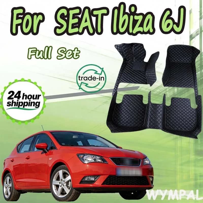 LUXURI Tappetini Auto Per SEAT Ibiza 6J 6P MK4 2008 ~ 2017 Tappeti Impermeabili Tappeti Durevoli Tappetino In Pelle Accessori Auto 2009 2010