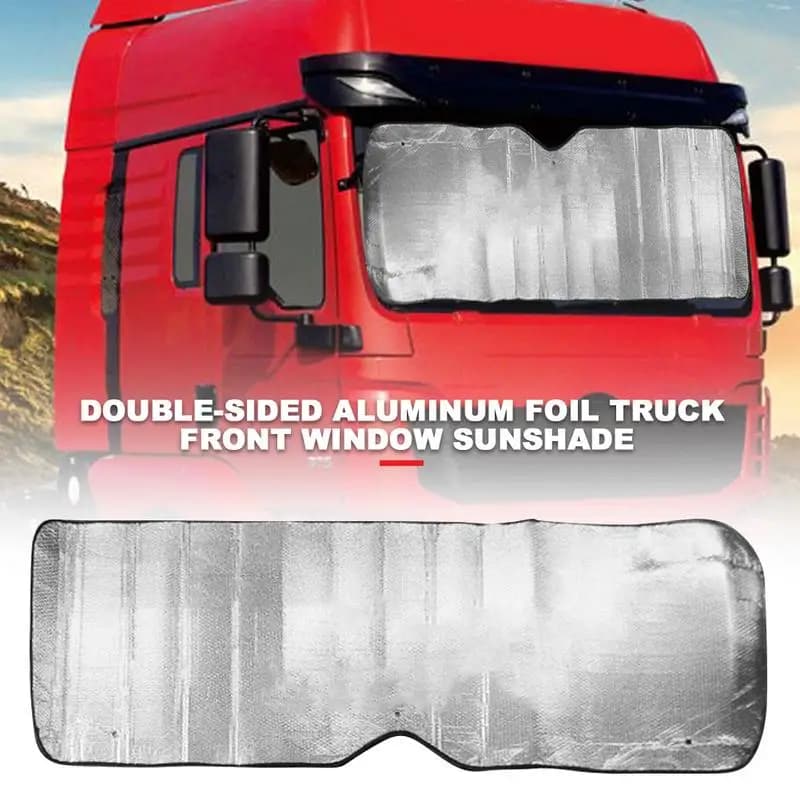 Copertura per finestrino anteriore per camion pellicola in alluminio argento Copertura per visiera per parabrezza Tenda per finestra Protezione solare per camion camper