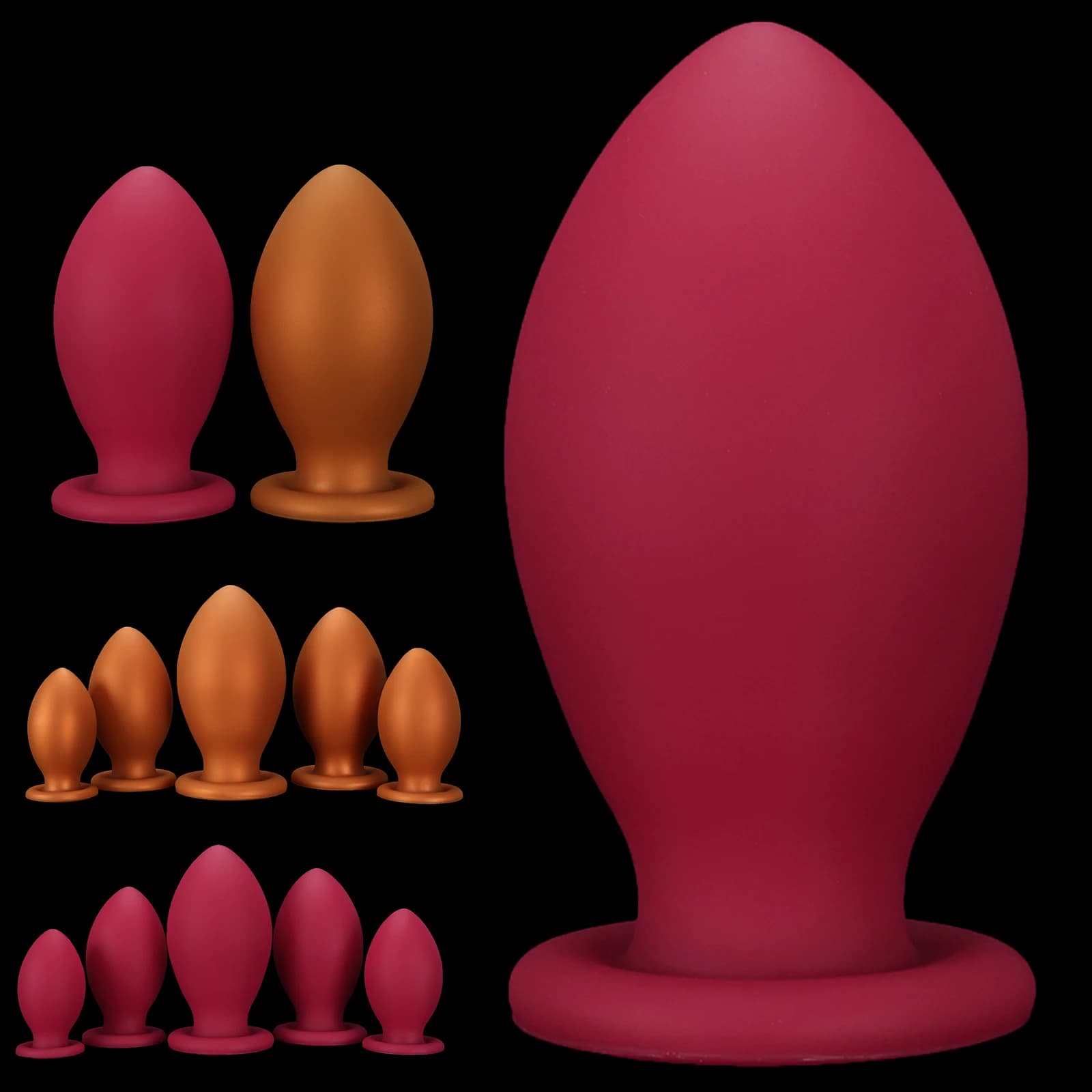 Grande Plug anale Formazione Silicone Piccolo Enorme Perline anali giganti Palline Dilatatore espansore massaggio Butt Plug Giocattoli del sesso per le donne Uomini Gay