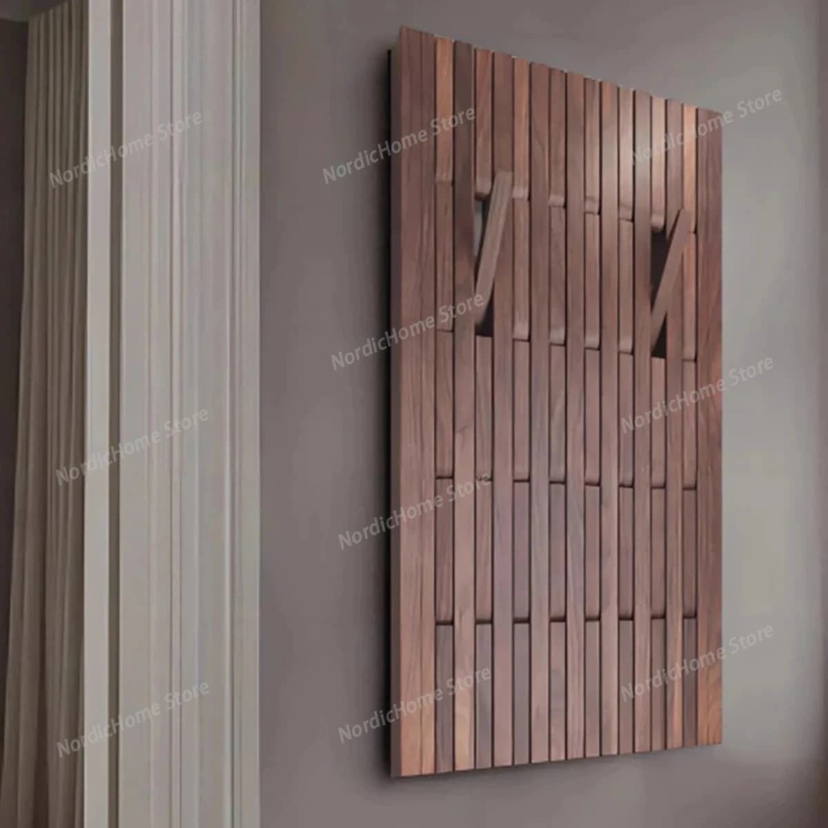 Grande Appendiabiti da Parete in Legno, Set Armadio con Scaffali e Ganci, Organizzatore a Muro per Vestiti, Mobili per Spogliatoi