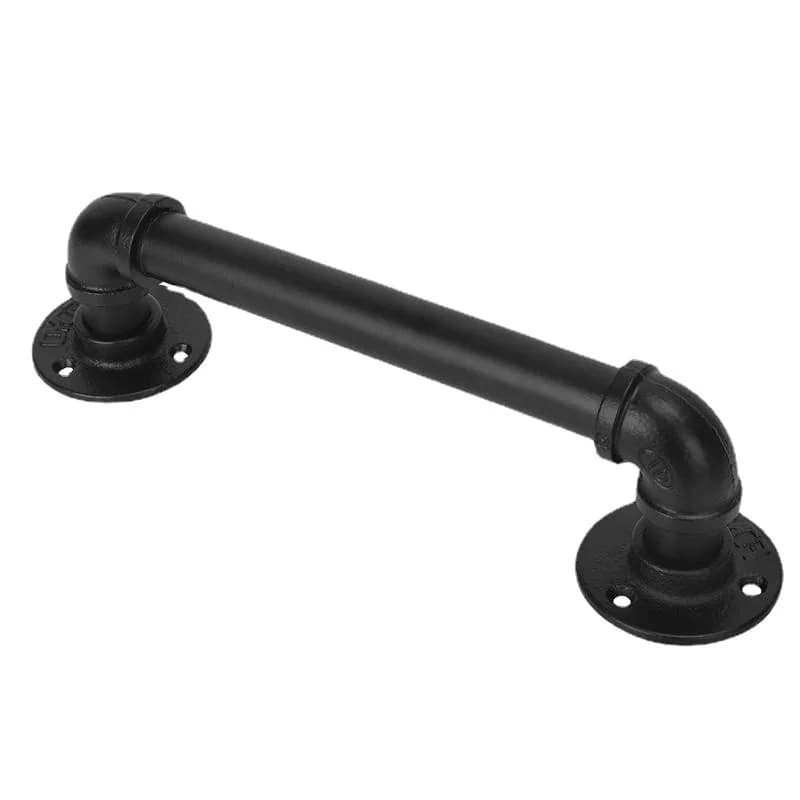 Maniglia per portasciugamani da 1 pezzo, tubo rurale rustico, porta del fienile, rosso antico, bronzo, argento, rame, nero