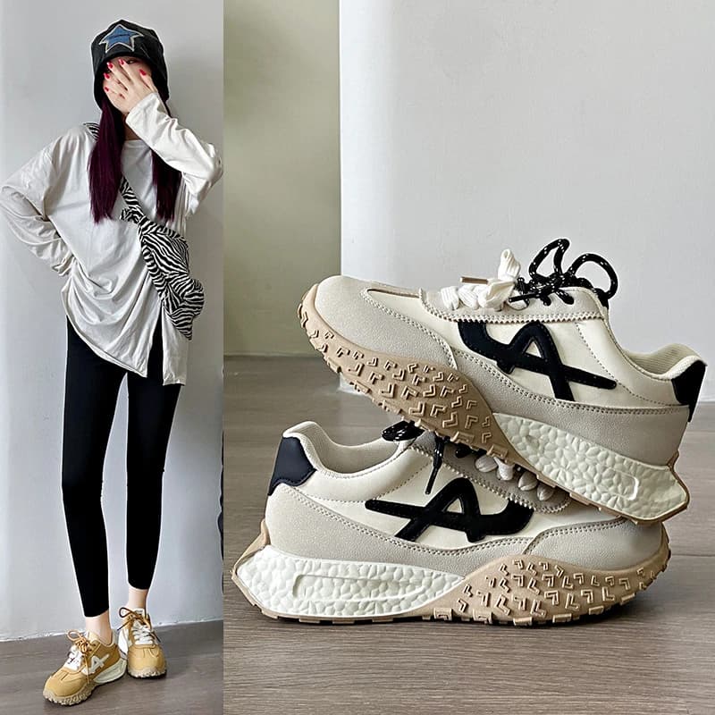 New A-gan Retro sneakers with Spex Sole for Women Spring-Summer 2026, Comfortable, Trendy, Easy to Match, Breathable, Casual Sports Shoes