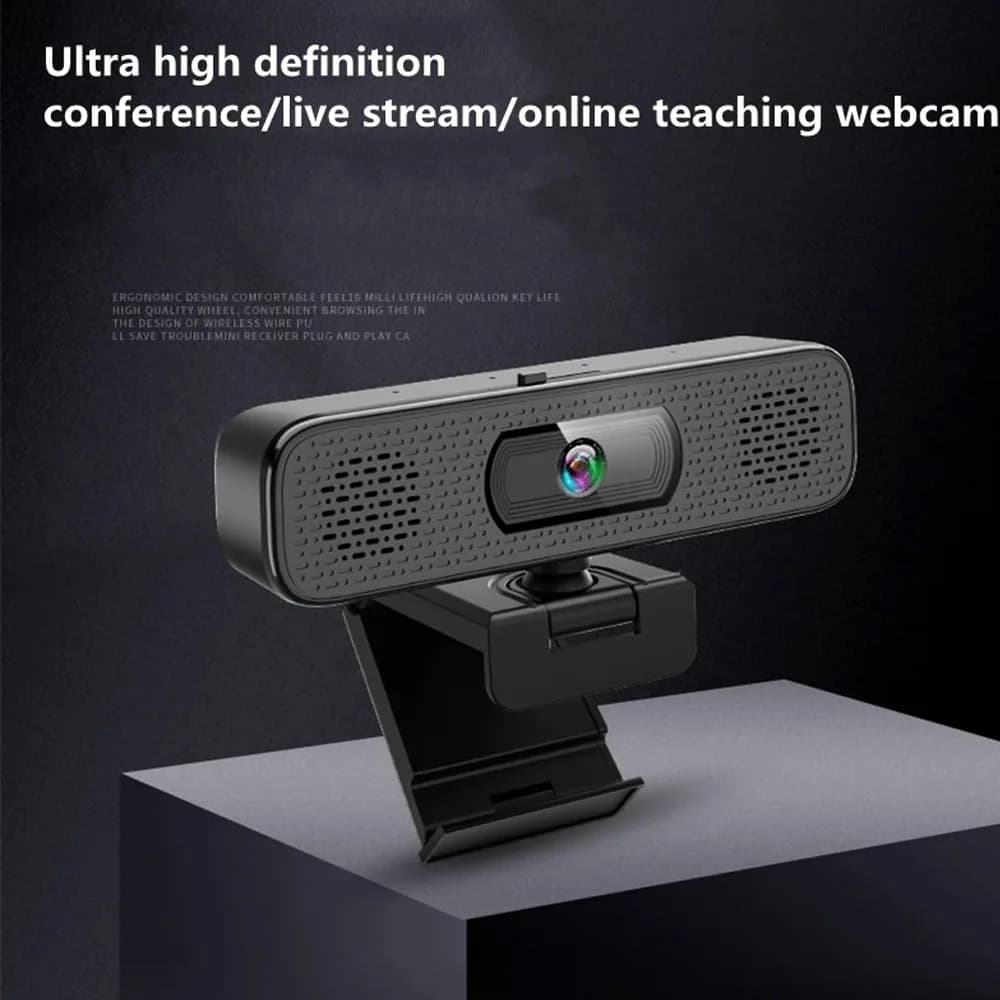 HD Webcam 4K 8MP Ultra Sensor Computer Laptop 1080P Web Cameras Built-in Mic & Speaker for Online Classe Meeting Live Stream