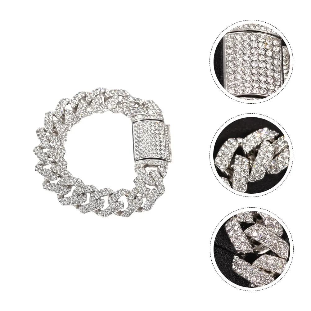 Bracciale Cubano da Uomo Elegante in Lega Premium con Meccanismo a Chiave, Accessorio da Polso Accattivante per Feste