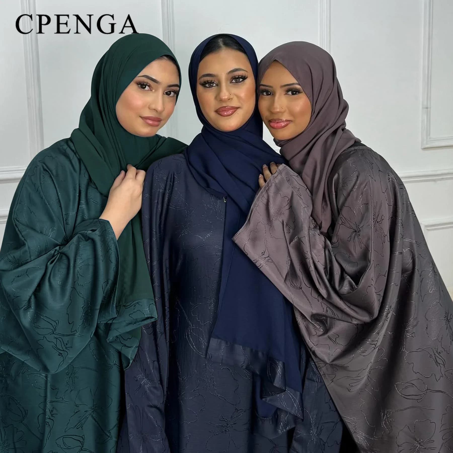 Luxury 2 Muslim Pieces Outift Set for Women Ramadan Dubai Hijab Abaya Islamic Party Dress Caftano Veste Elegant Dress Turkey 2025