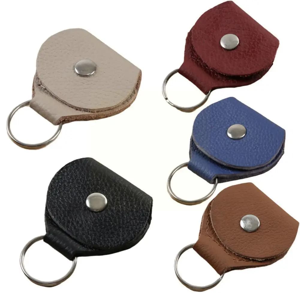 1 pz porta plettro per chitarra di alta qualità accessori per chitarra in vera pelle forma di borsa portachiavi custodie per plettro Guitarra X2S6