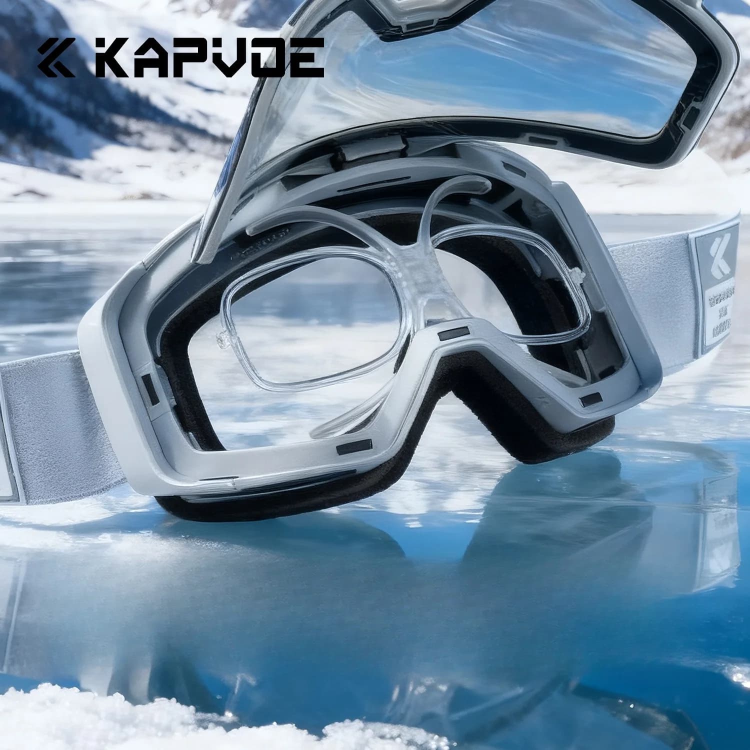 Kapvoe Telaio per Miopia per Occhiali da Sci Occhiali da Neve Regolabili Inserto Clip-On Clip per Kapvoe Occhiali da Sci Telaio per Miopia Telaio per Bici