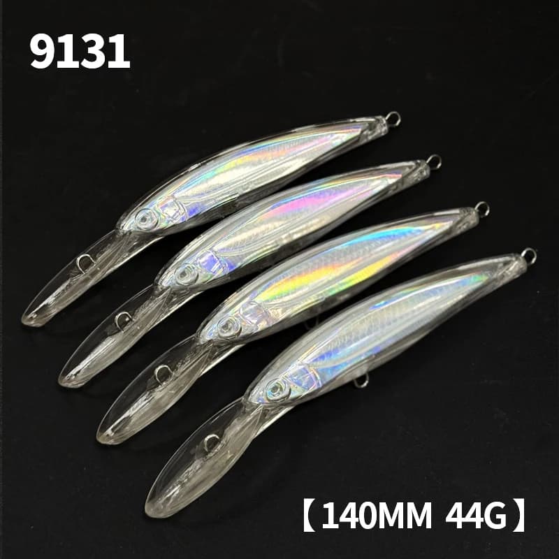 20 pz Non Verniciato Spazi Vuoti Minnow Lure 140mm 44g Grande Traina Richiamo di Pesca Immersioni Profonde Minnow Esca Artificiale Wobblers Pesca Alla Carpa