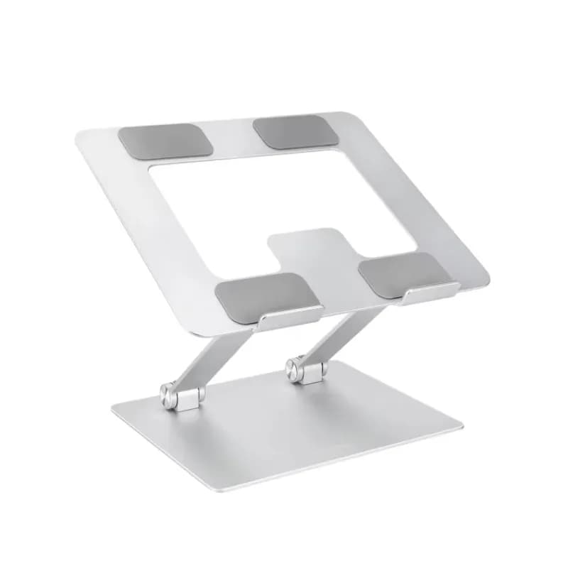 Supporto Ergonomico in Alluminio Adesivo e Pieghevole Regolabile per Monitor e Laptop da Scrivania