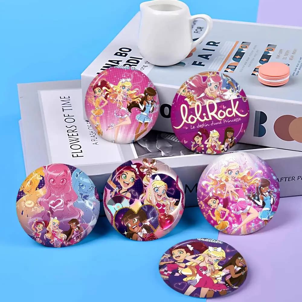 LoliRock Cartoon Tinplate Soft Button Pin Brooch Metal Badge Custom Jewelry Accessories Hat Bag Lapel