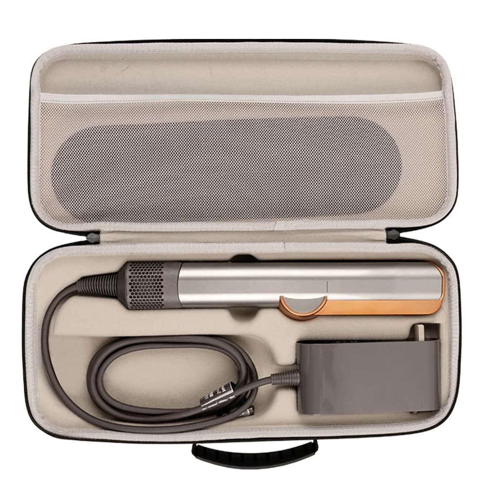 Hard travel case in shockproof EVA, rigid anti-scratch case with zipper, anti-dust for hair plate Dyson Airstrait HT01