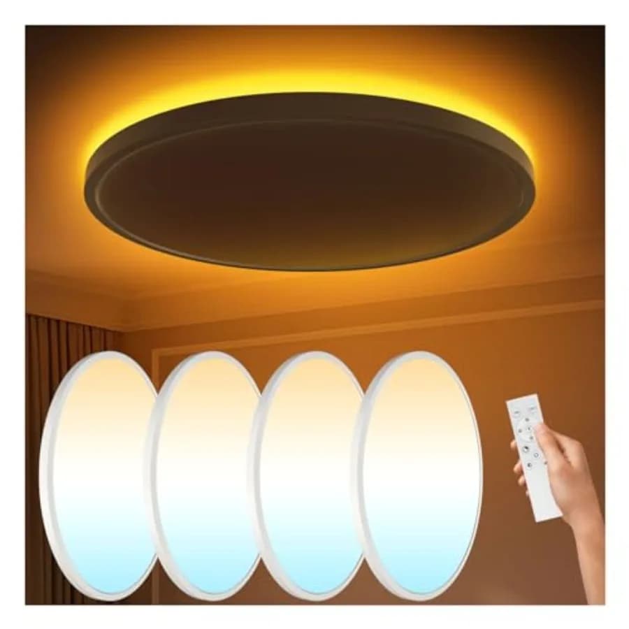 Plafoniera a Incasso con Luce Notturna 2 pollici 2W 200LM, Luci LED Dimmerabili con Telecomando e Controllo APP 2700K-6000