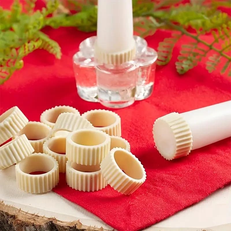 Silicone Candle Stabilizing Sleeves 5/10pcs Anti-Slip Prevent Wax Mess for Family Gathering Dinner Table Decor