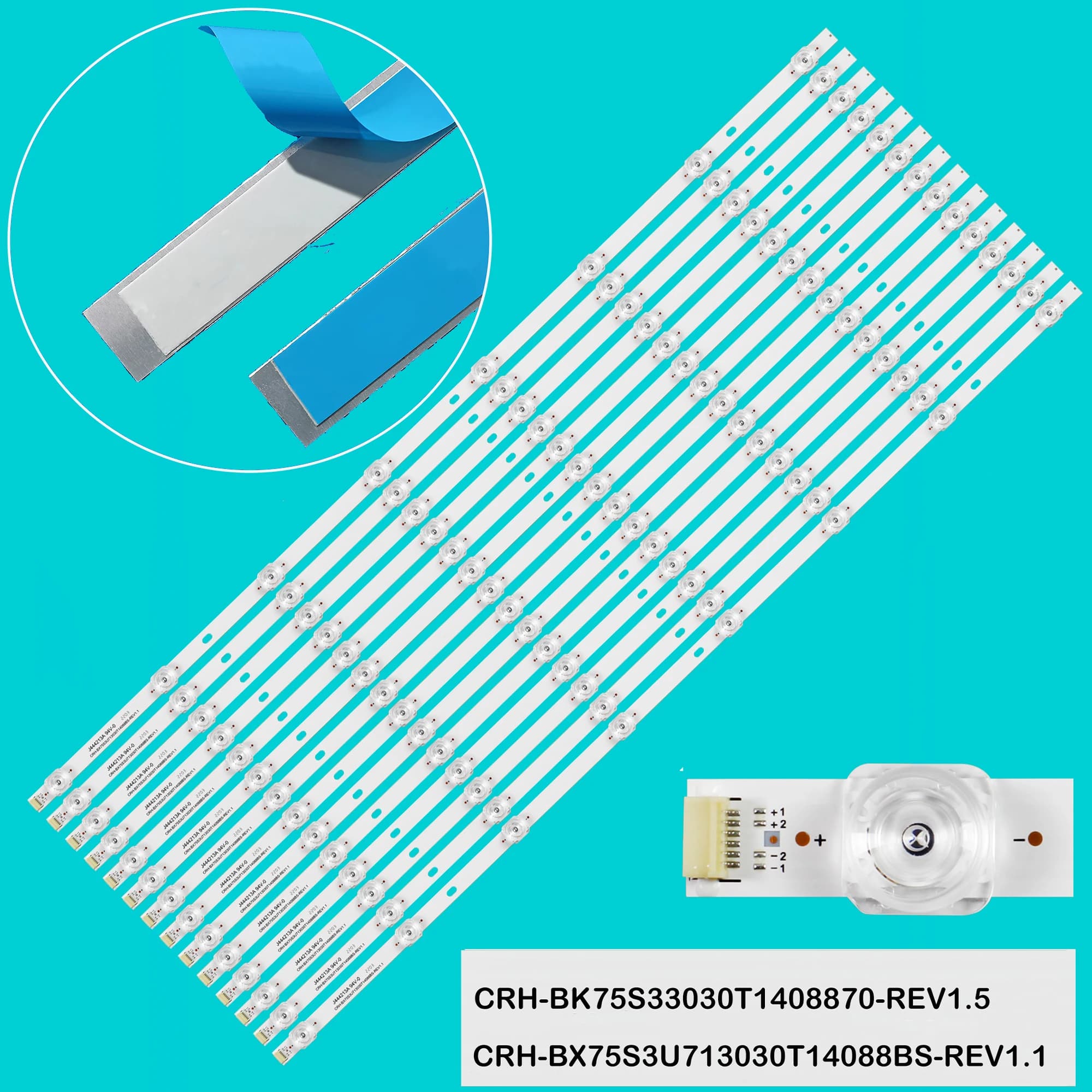Striscia di retroilluminazione a LED per H75A6500 HZ75A65 HZ75E5A 75E3D H75A6500IL 75R6E1 75R7E2 75R7070E2 H75B7510 LC-75R6004U