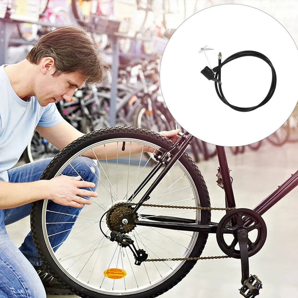 Tubo per Gonfiaggio Pneumatici Bici ad Alta Pressione, Riutilizzabile, Accessorio Compatto e Portatile per Compressore d'Aria con Manometro Multiuso
