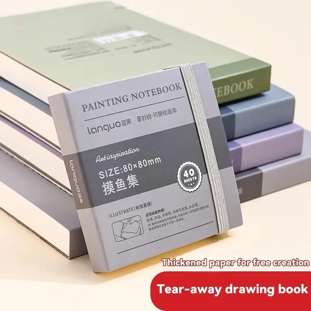Thick Paper Tearable Drawing Notebook Hardcover Refillable Sketchbook Handbook Stationery Professional Mini Drawing Book