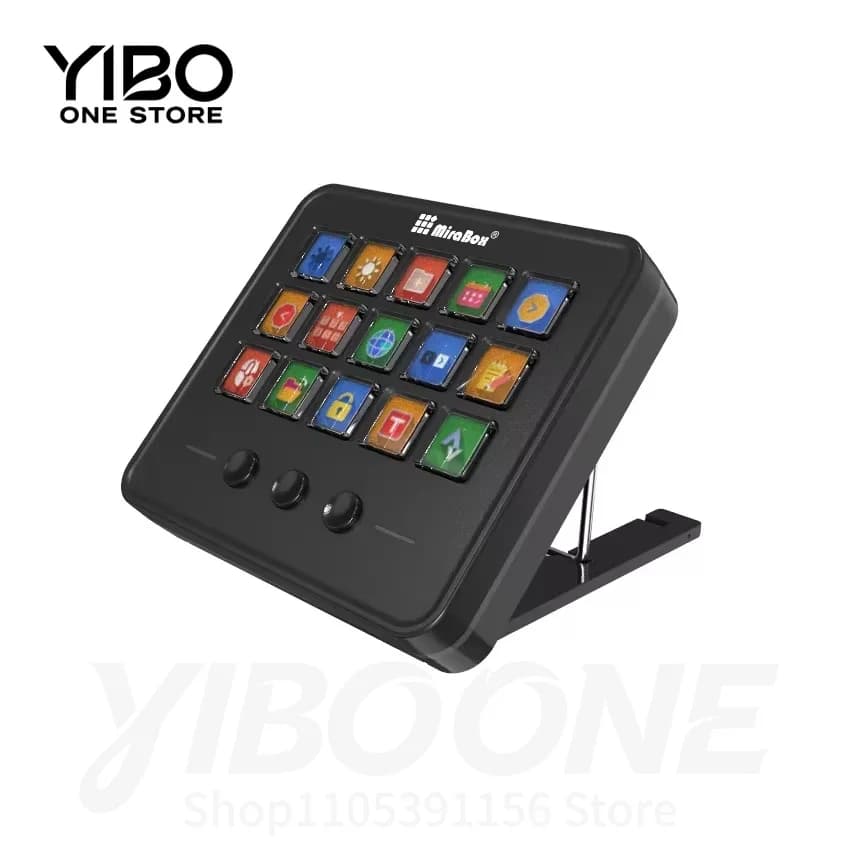 M18 Stream Deck Keyboard 18Keys Visual Adjustable Console Stand DIY Macro Button Desktop Touch Keyboard