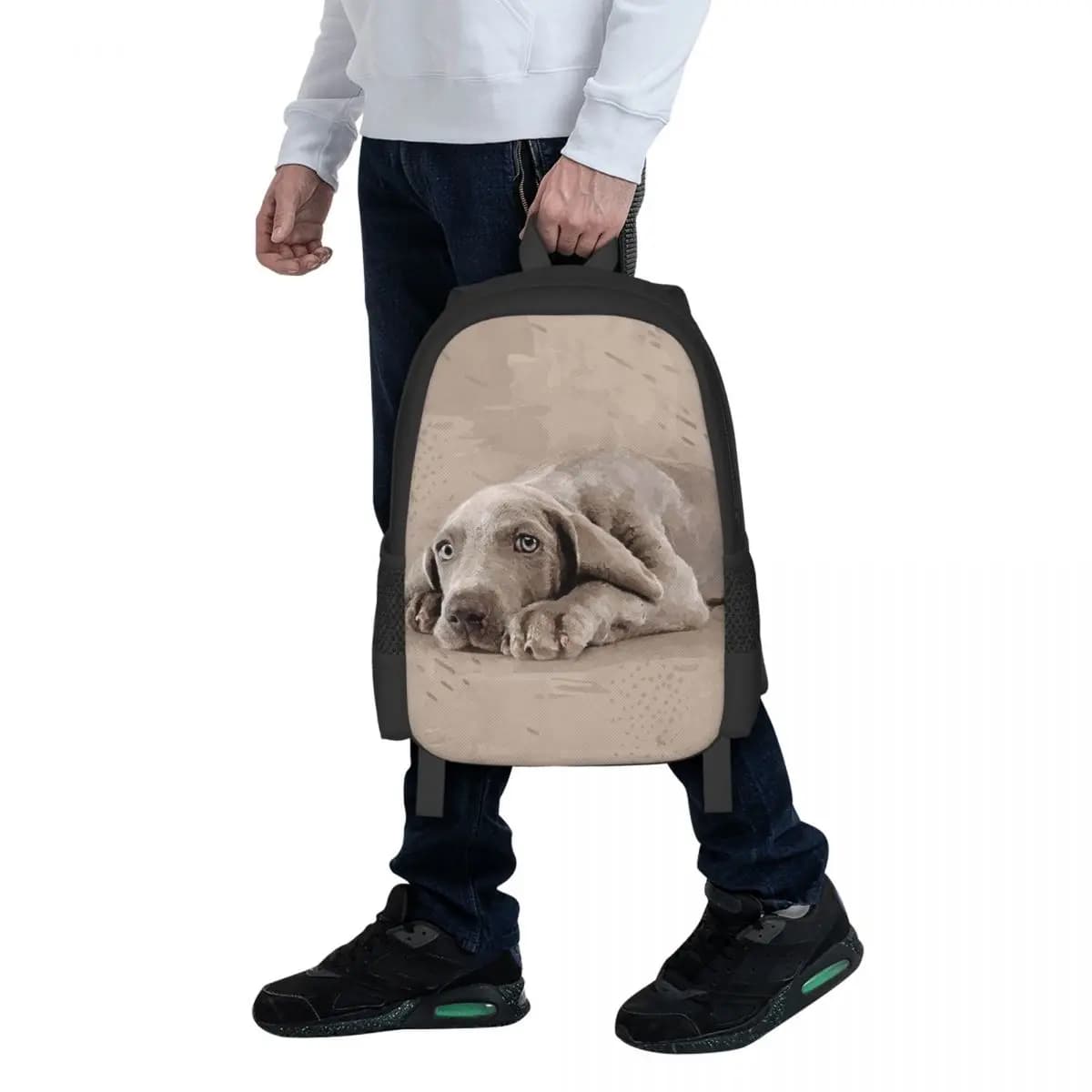 Zaino per studenti Weimaraner Puppy, borsa da scuola, zaino da viaggio per escursioni, per ragazzi e ragazze, borsa a tracolla alla moda