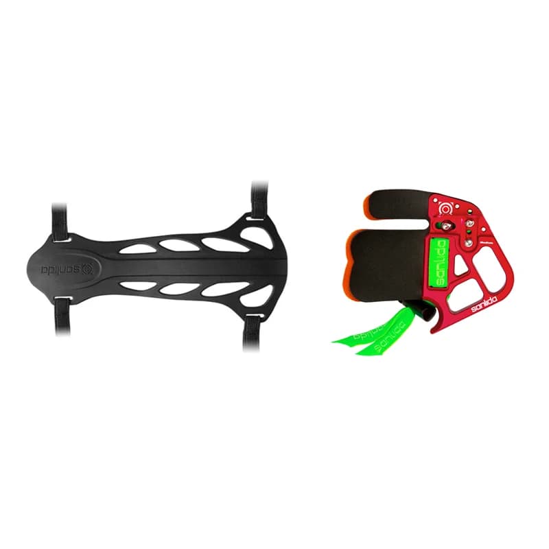 Sanlida X10 Tiro con l'arco Finger Tab Arm Guard Set Tiro Equipaggiamento protettivo per arco ricurvo Accessori per sport all'aria aperta
