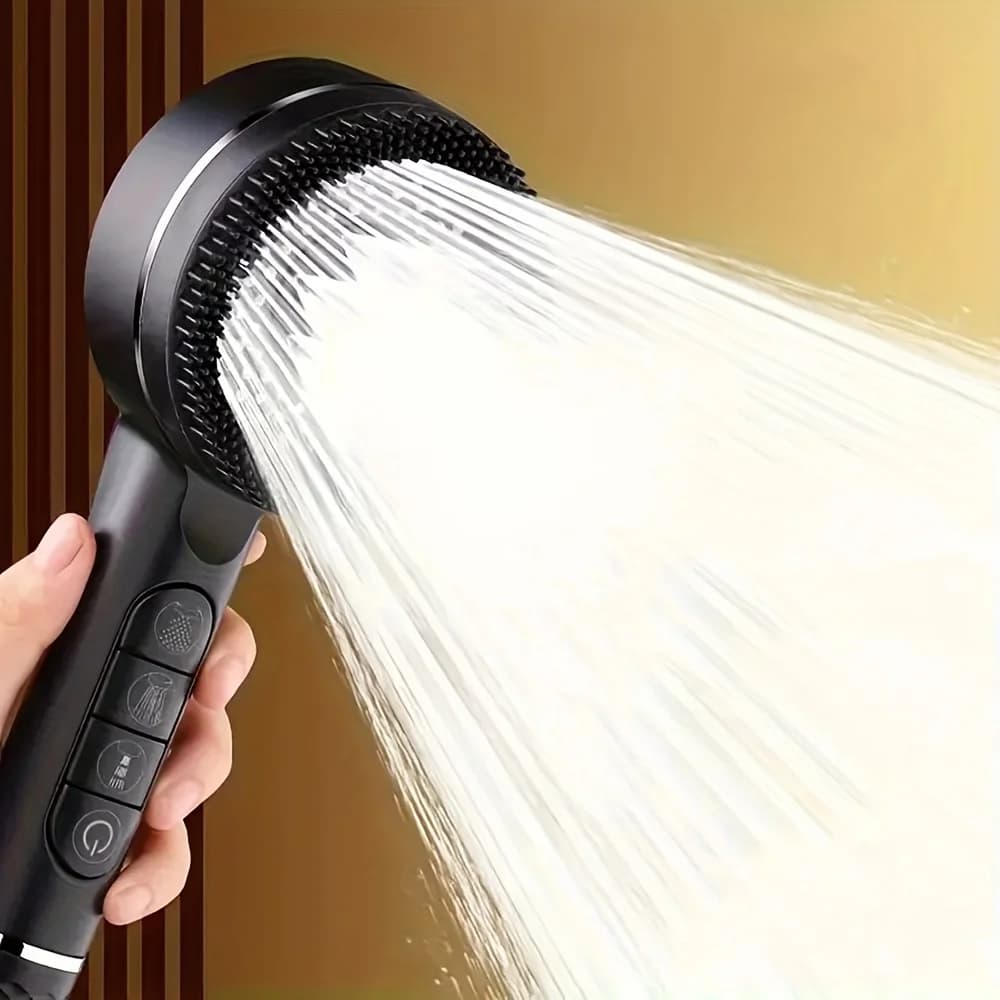 4 Mode High Pressure Pressurized Water Shower Head Massage Showerhead with Filter Handheld Shower Mixer Bathroom Accessories