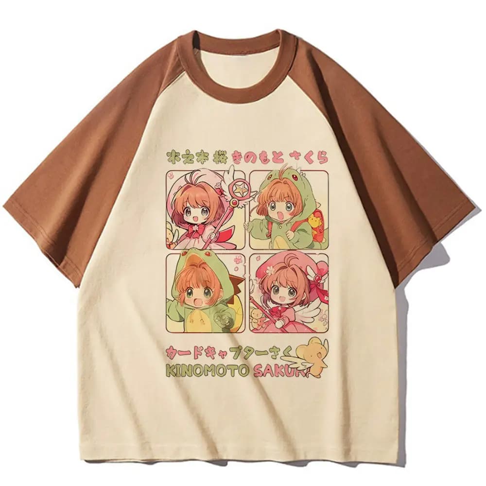 Sakura Card Captor shirt teen harajuku kawaii 2000s anime Pop Culture shirt 2000s Trendy hip hop 2000s Pop Culture University