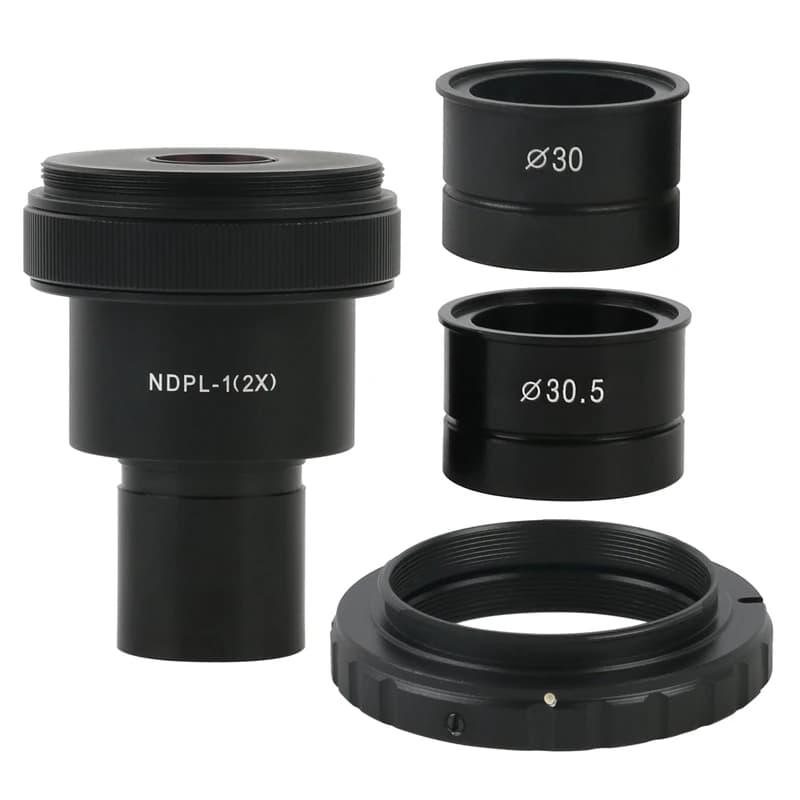 Adattatore per montaggio T2 con interfaccia digitale da 23,2 mm 30 mm Adattatore per microscopio stereo biologico con obiettivo oculare 9.6X per fotocamera reflex Canon Nikon
